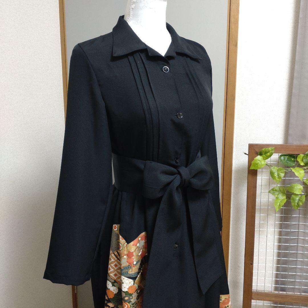 着物リメイク　留袖シャツワンピース