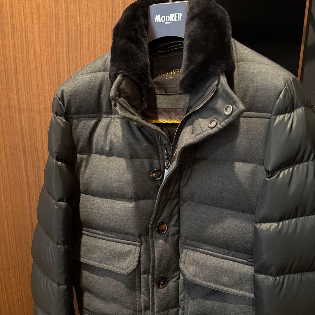 売り切り！半値以下！MOORER ムーレー　ムートンファー　ナイロンxフランネル