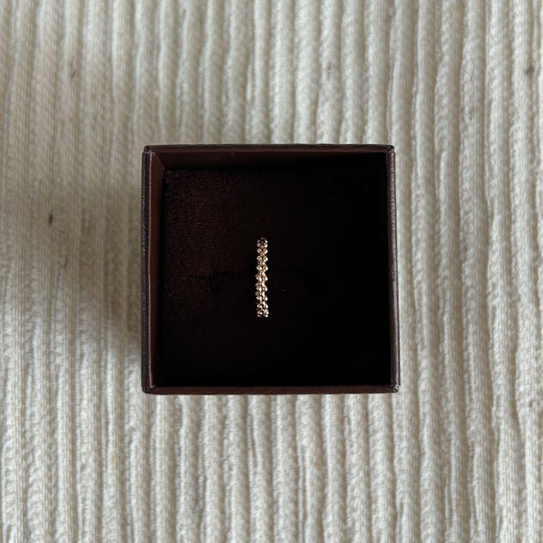 agete アガット K10YG バブル フープ ピアス　片方