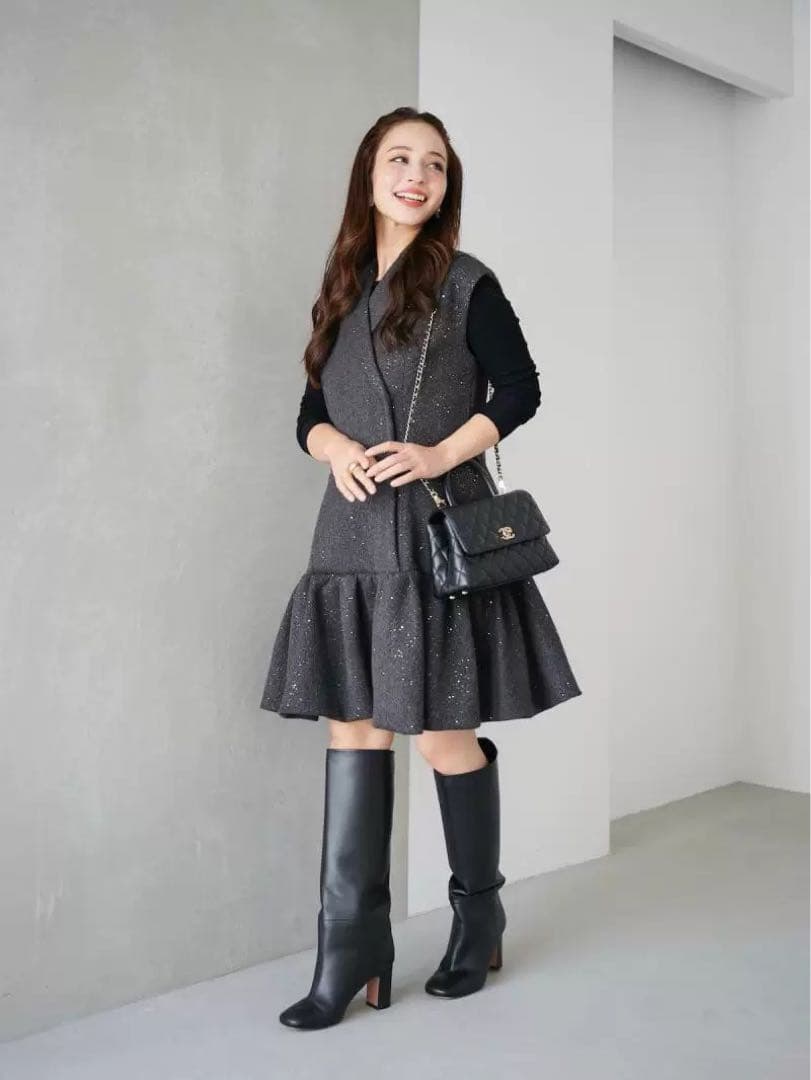 obli tokyo ラメジャケットドレス