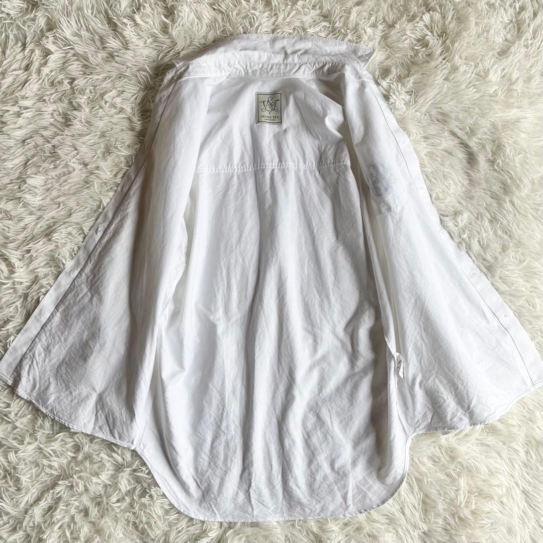 美品✨ セブンテン SVT 刺繍 オックスシャツ オーバーサイズ S ホワイト