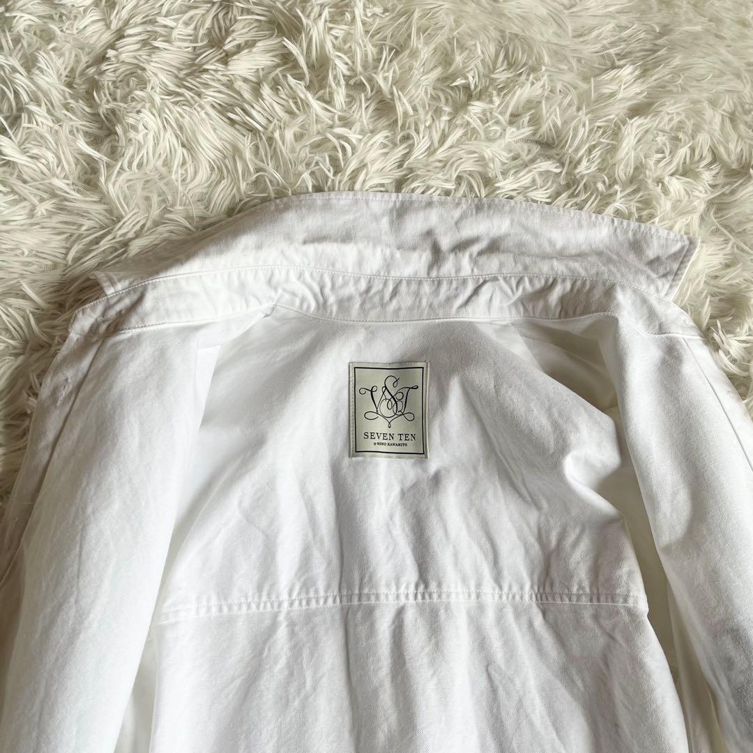 美品✨ セブンテン SVT 刺繍 オックスシャツ オーバーサイズ S ホワイト