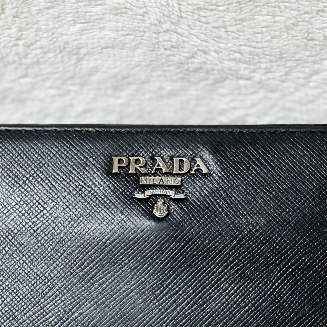 Prada プラダ　長財布　サフィアーノ　ブラック