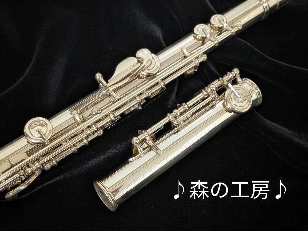 フルート専門店‼️部活応援‼️頭部管銀製　ヤマハフルートYFL451 Eメカ