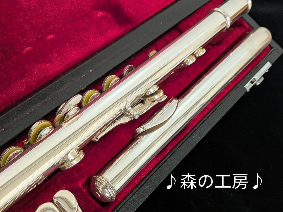 フルート専門店‼️部活応援‼️頭部管銀製　ヤマハフルートYFL451 Eメカ