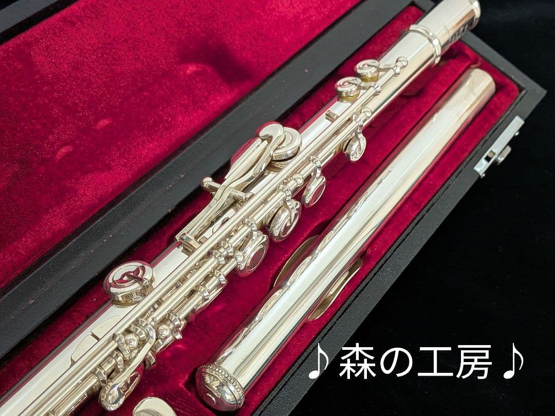 フルート専門店‼️部活応援‼️頭部管銀製　ヤマハフルートYFL451 Eメカ