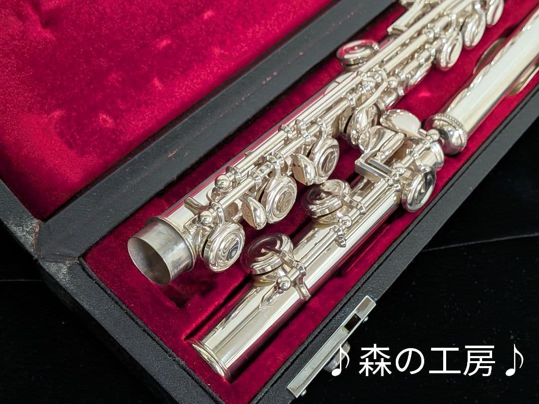 フルート専門店‼️部活応援‼️頭部管銀製　ヤマハフルートYFL451 Eメカ