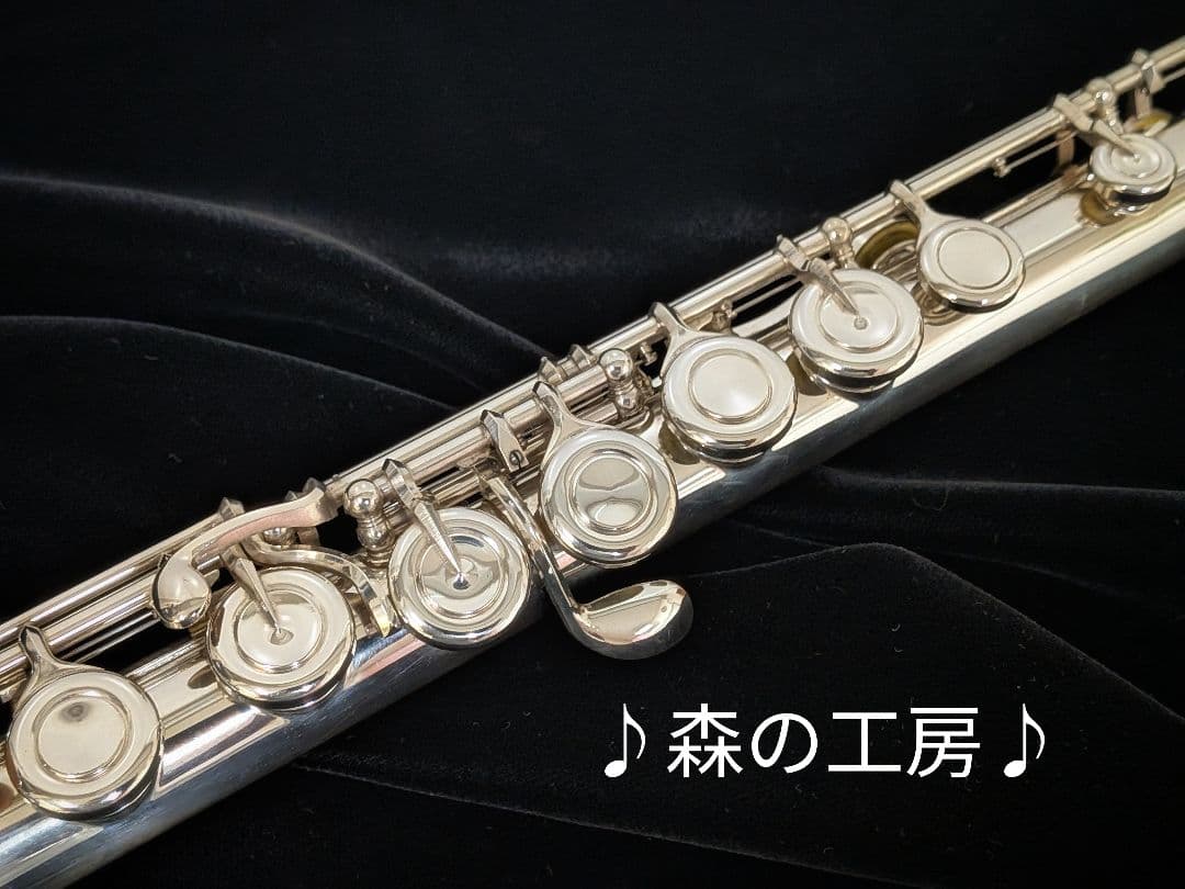 フルート専門店‼️部活応援‼️頭部管銀製　ヤマハフルートYFL451 Eメカ