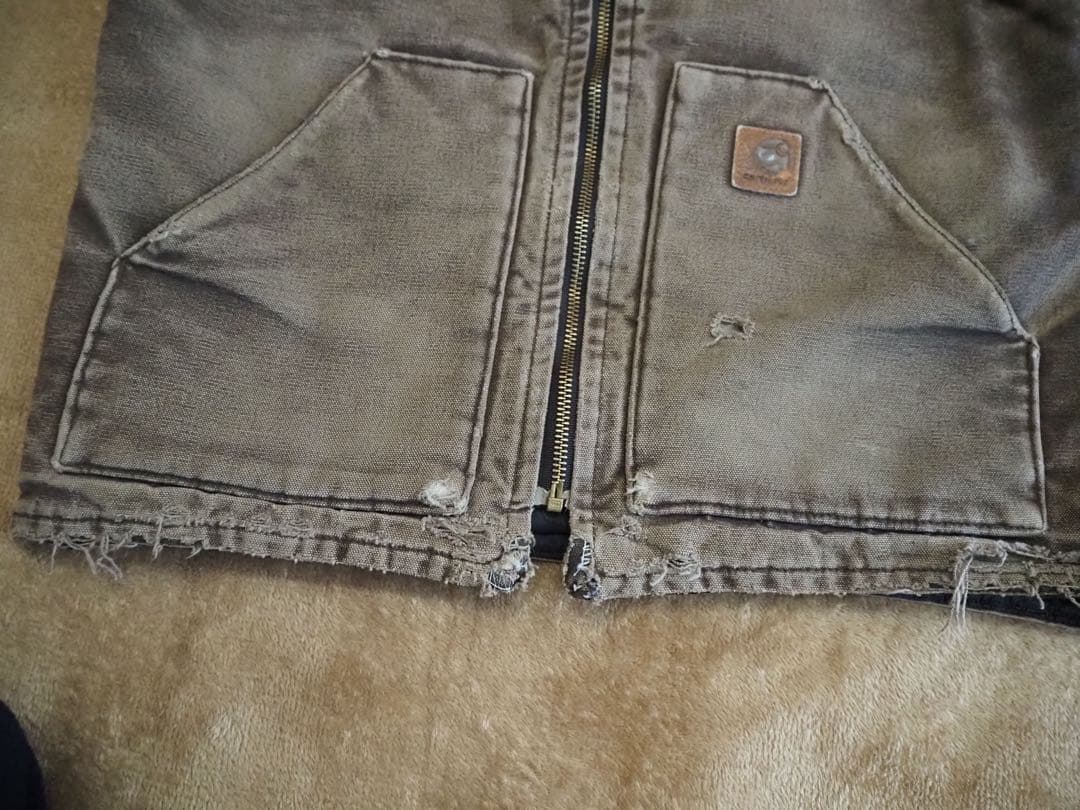 00s Carhartt カーハート ダックベスト メキシコ製 Sブラウン