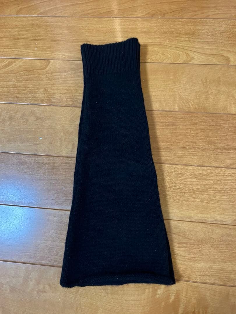 ドゥーズィエムクラス CARIAGGI レッグウォーマー　カシミヤ100% 黒