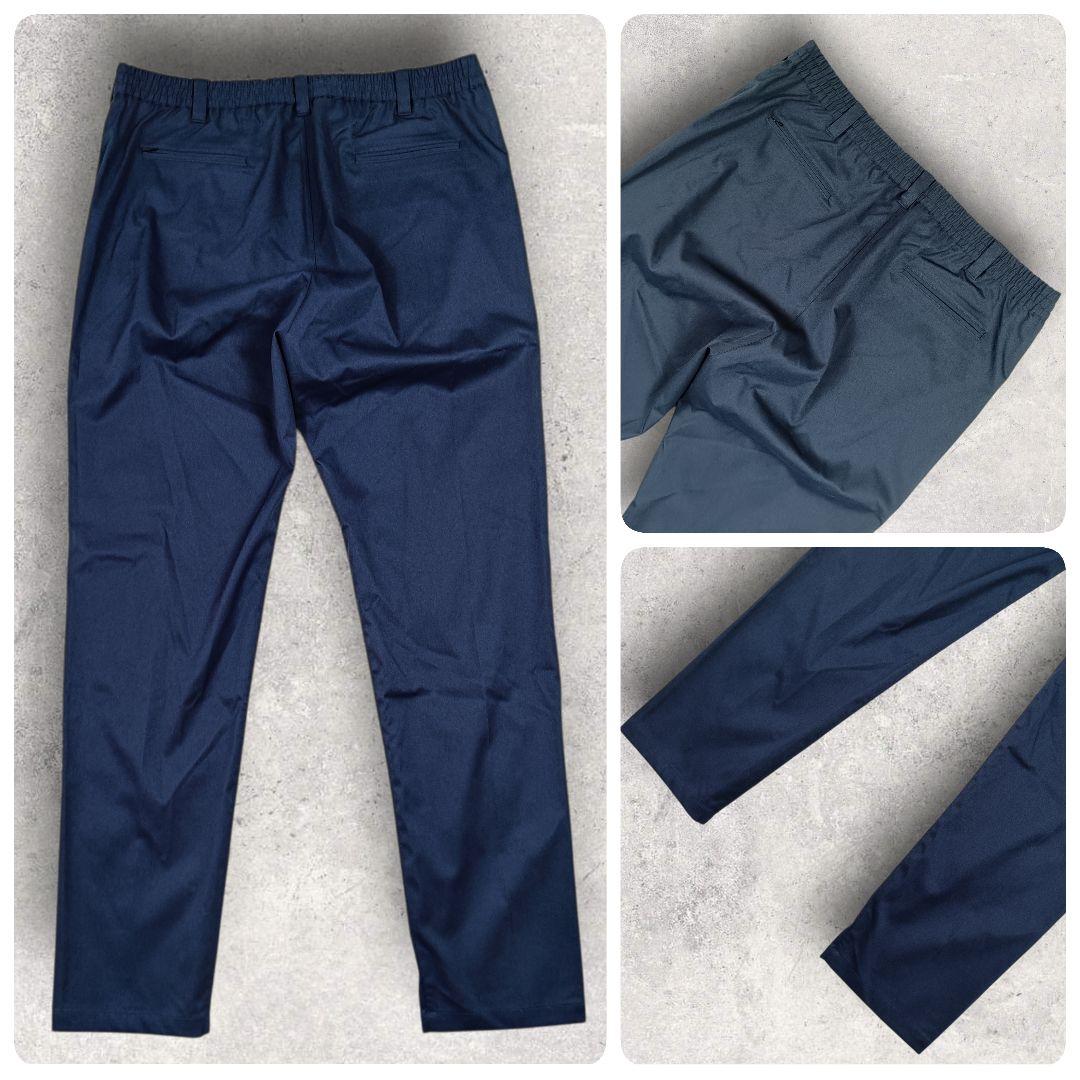 WWS 大きいサイズ セットアップ ダークネイビー 洗える ストレッチ 撥水