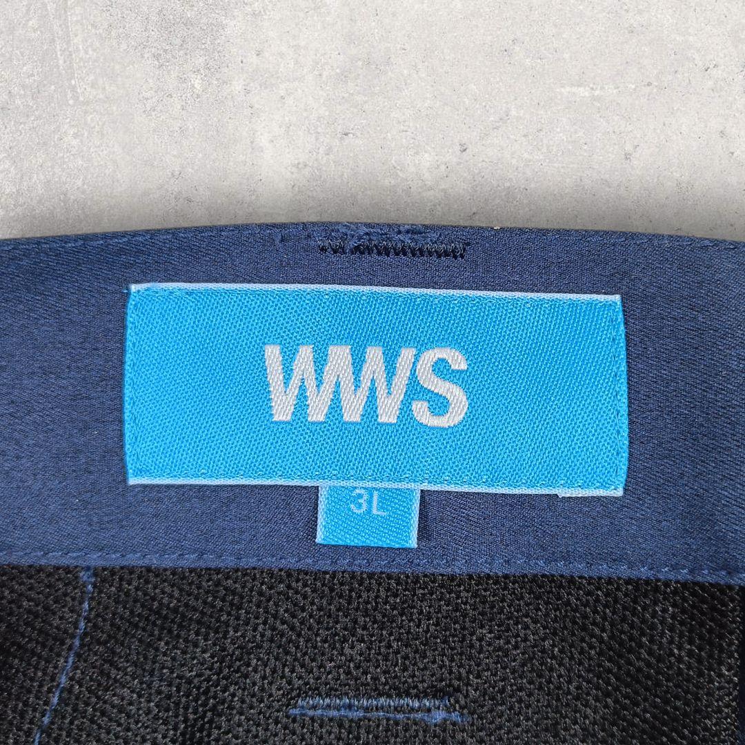 WWS 大きいサイズ セットアップ ダークネイビー 洗える ストレッチ 撥水