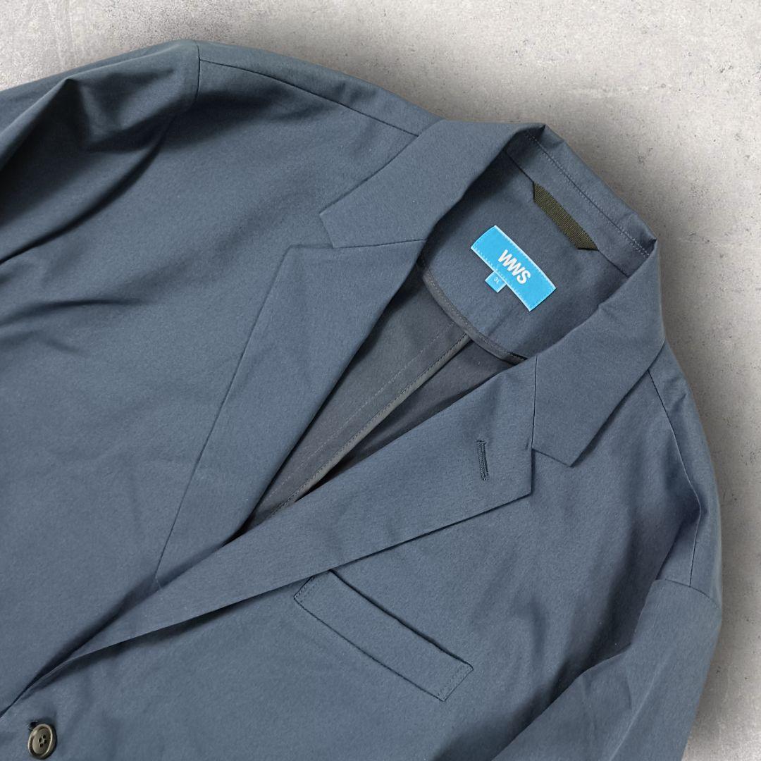 WWS 大きいサイズ セットアップ ダークネイビー 洗える ストレッチ 撥水