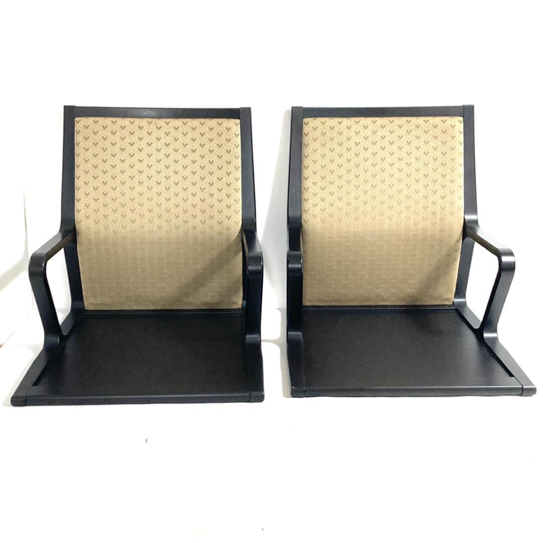 天童木工 座イス T-5556MP-SR メープル SR色 張地グレー 肘置き