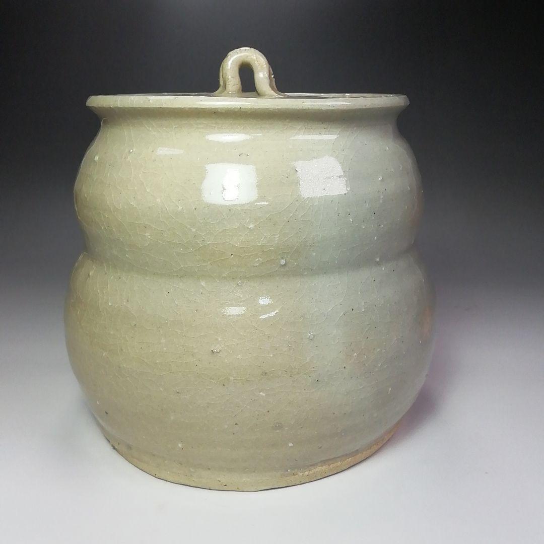 Ｓ４９５　水指　『瓢形水指』『豊田嘉隆作』　共箱　茶道具