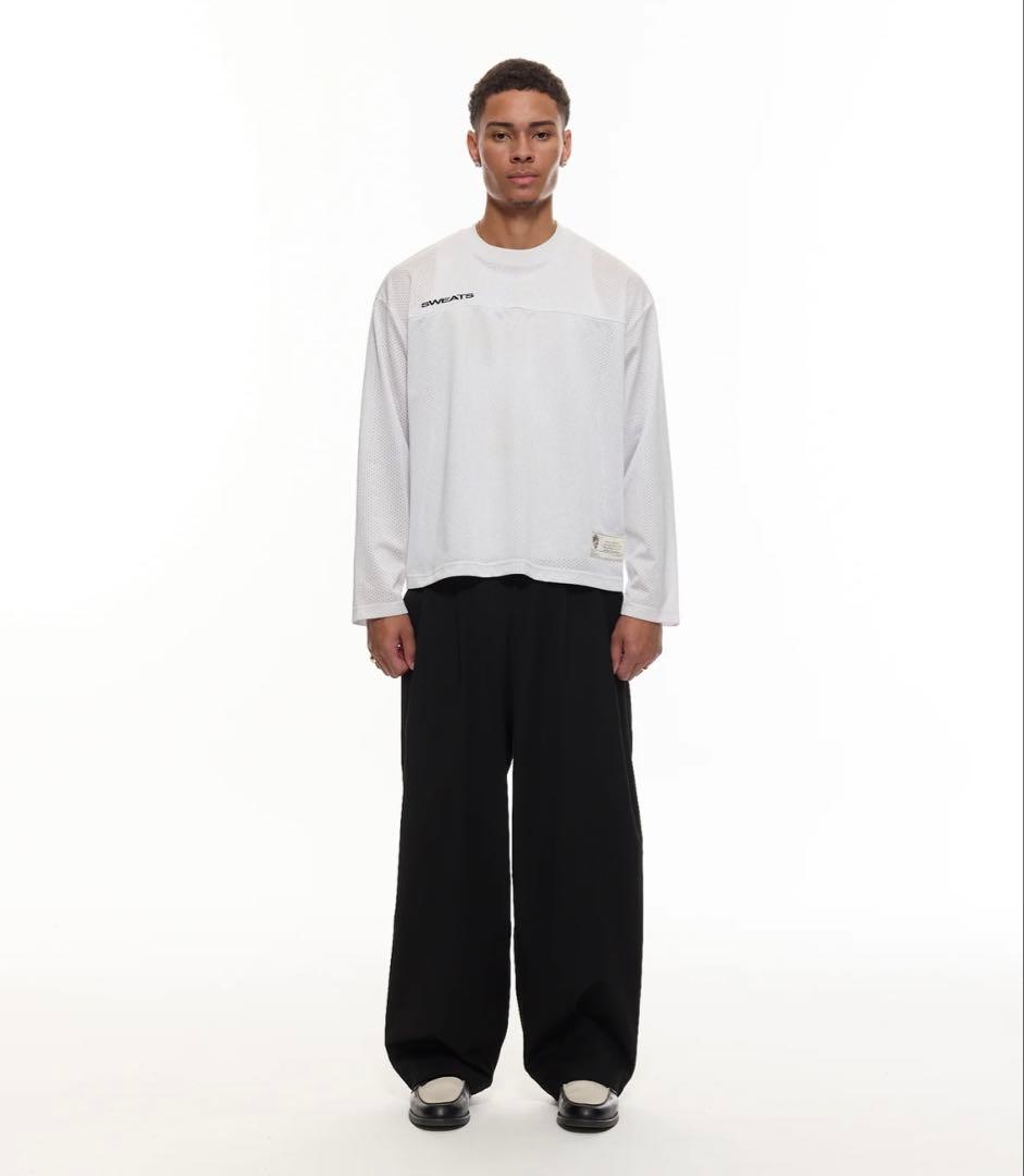 パンツ SWEATS PLEATED PANT - BLACK