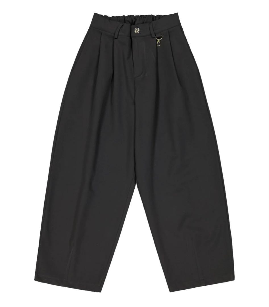 パンツ SWEATS PLEATED PANT - BLACK