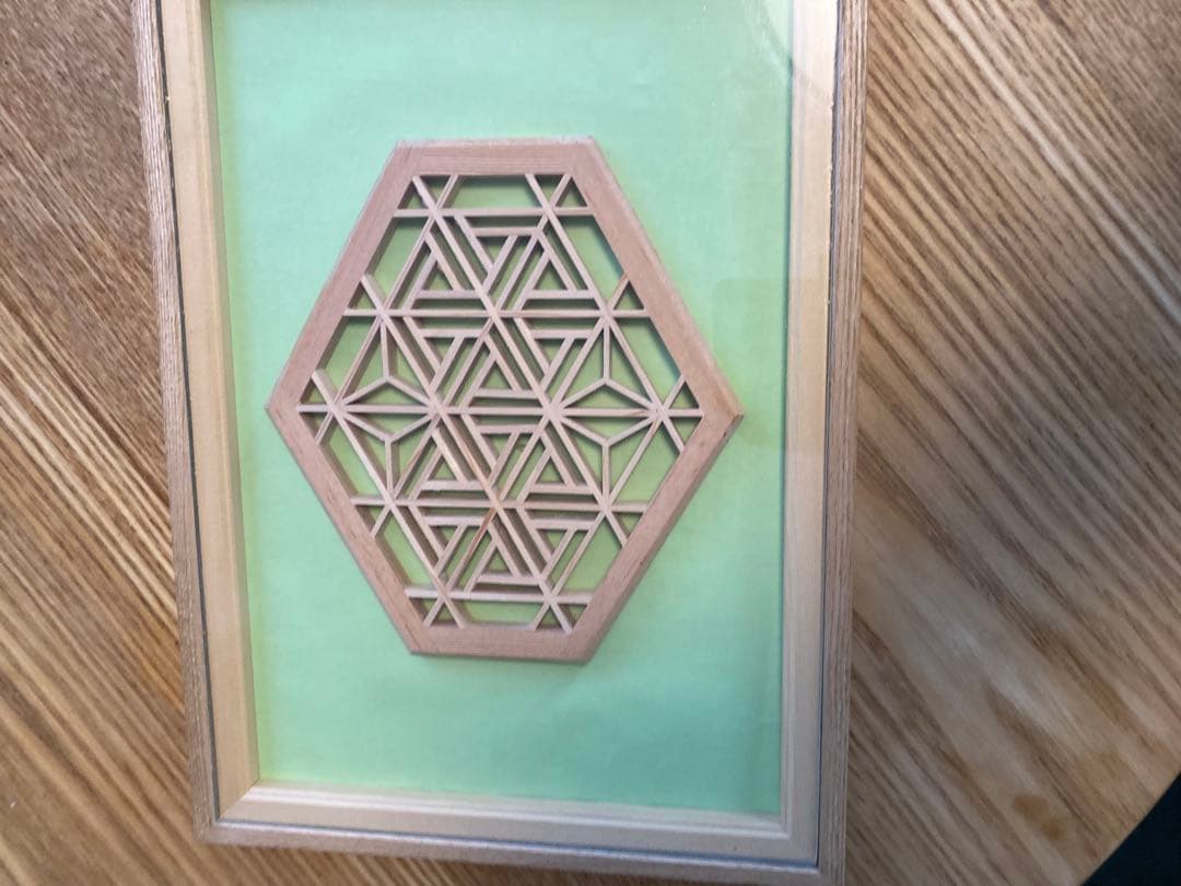 組子細工　 フレーム付き