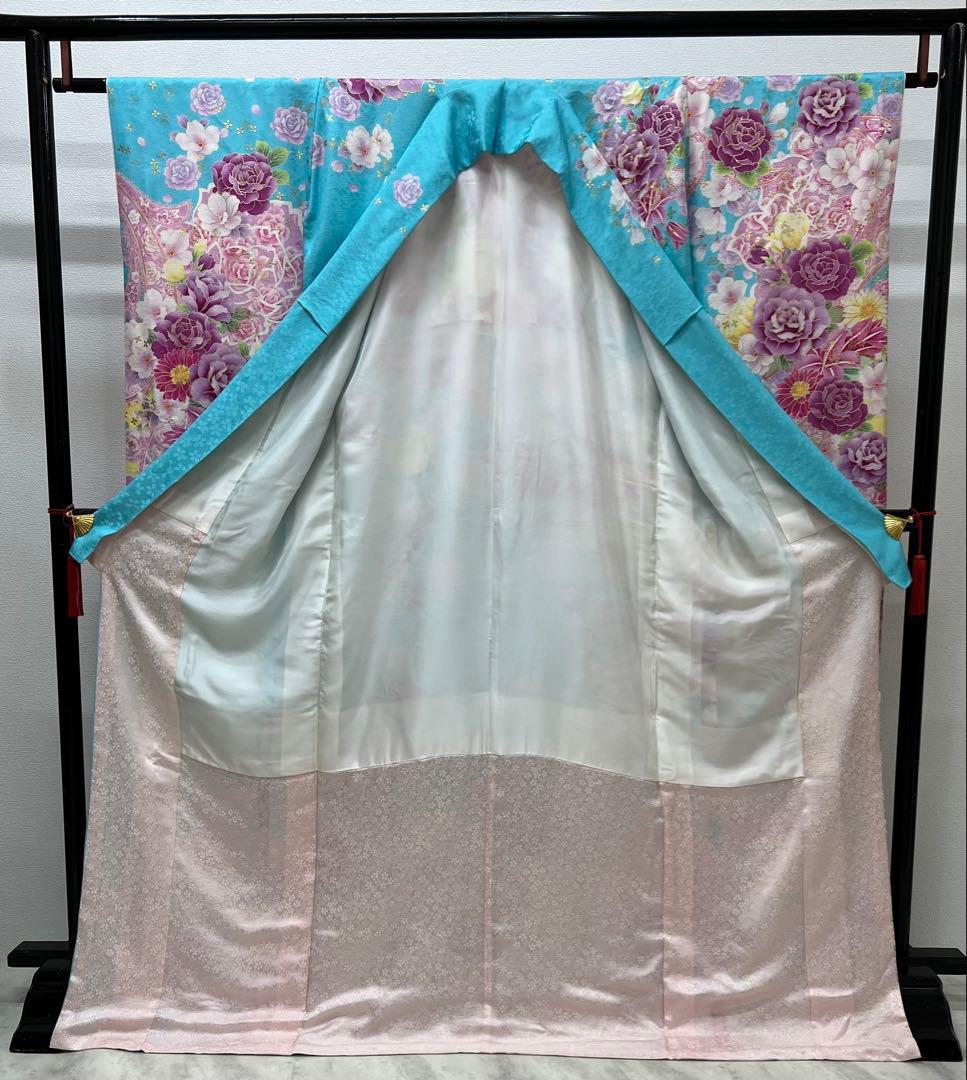 振り袖　フルセット　別誂長襦袢　金彩加工　長尺袋帯　成人式　結婚式　695