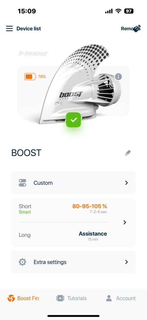 Boost サーフボードフィン ホワイト