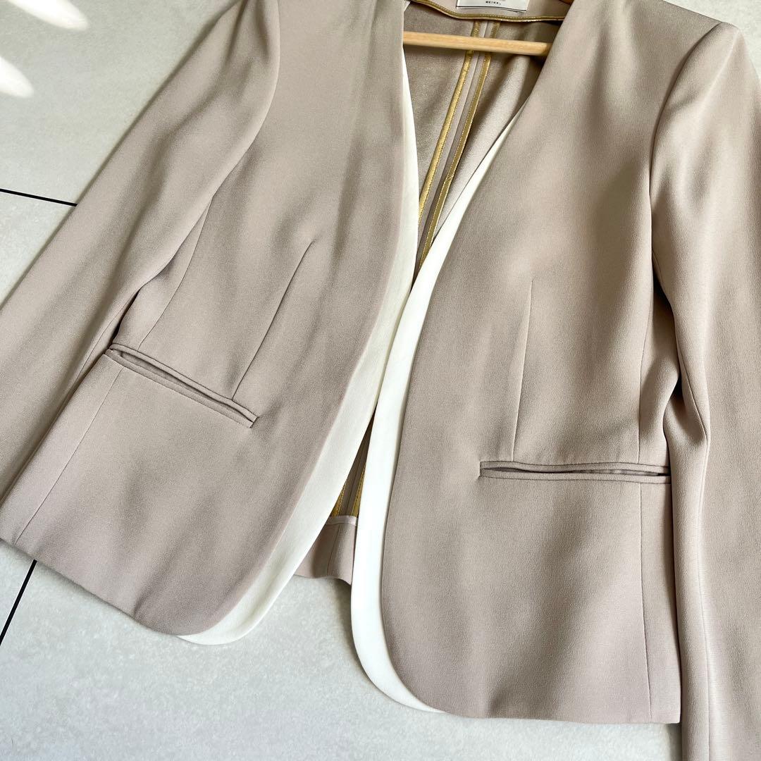 BEIGE, CINDY ダブルカラージャケット スカート セットアップ