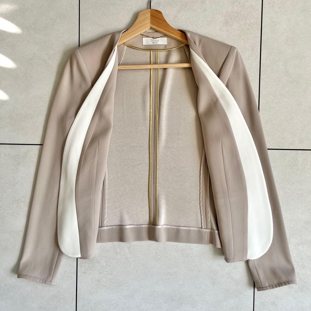 BEIGE, CINDY ダブルカラージャケット スカート セットアップ