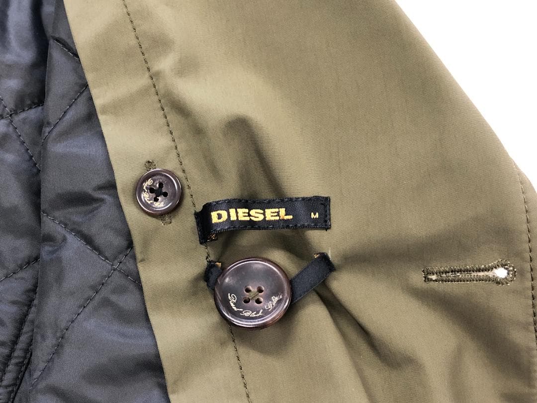 DIESEL BLACK GOLD ダブルジャケット M カーキ ミリタリー