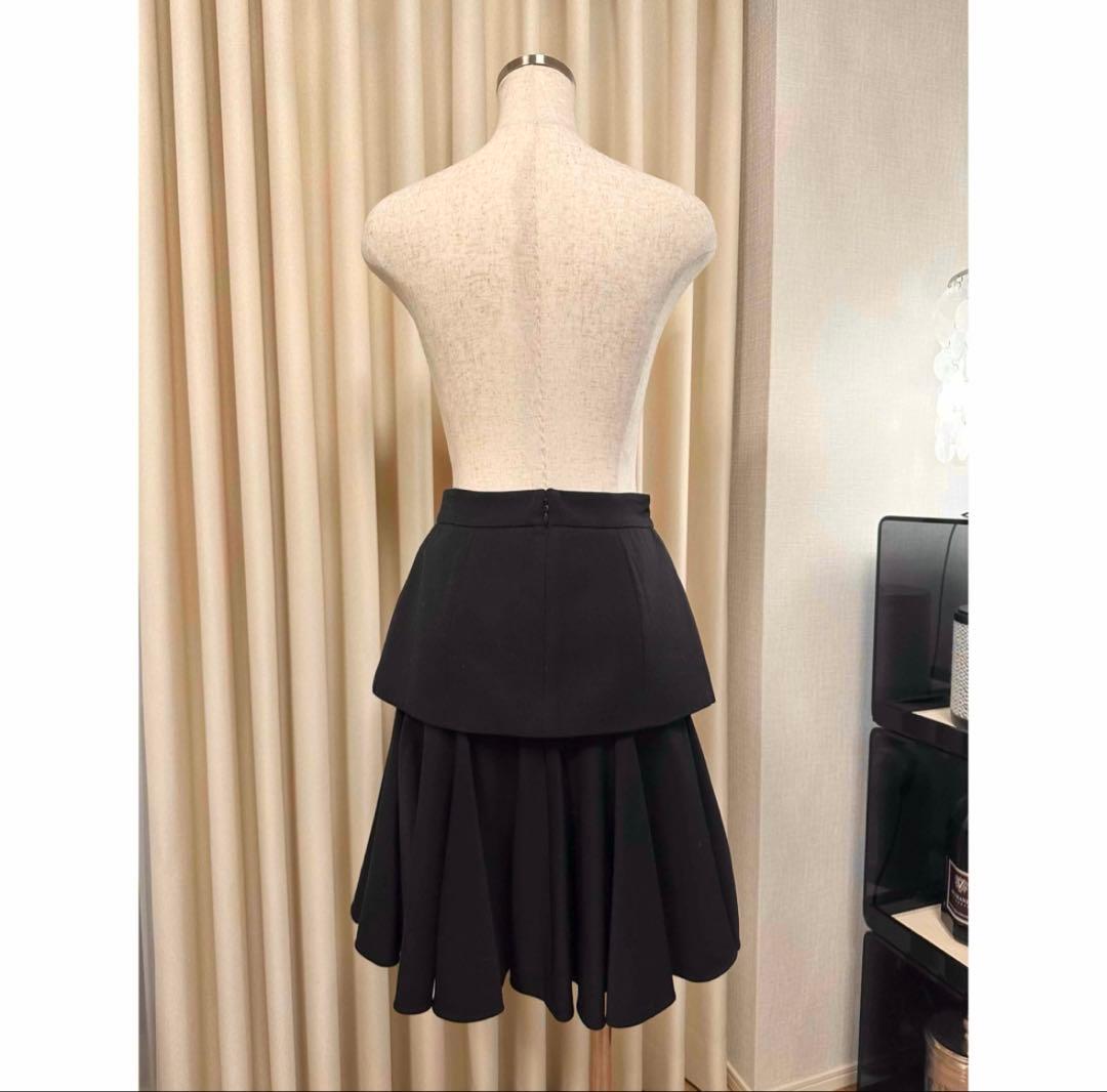 アレキサンダーマックイーン☆フロントボタン　フレアスカート ブラック