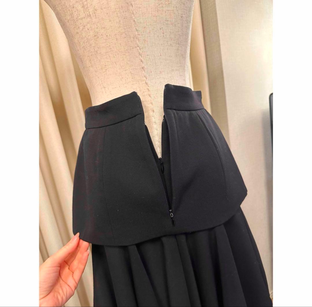 アレキサンダーマックイーン☆フロントボタン　フレアスカート ブラック