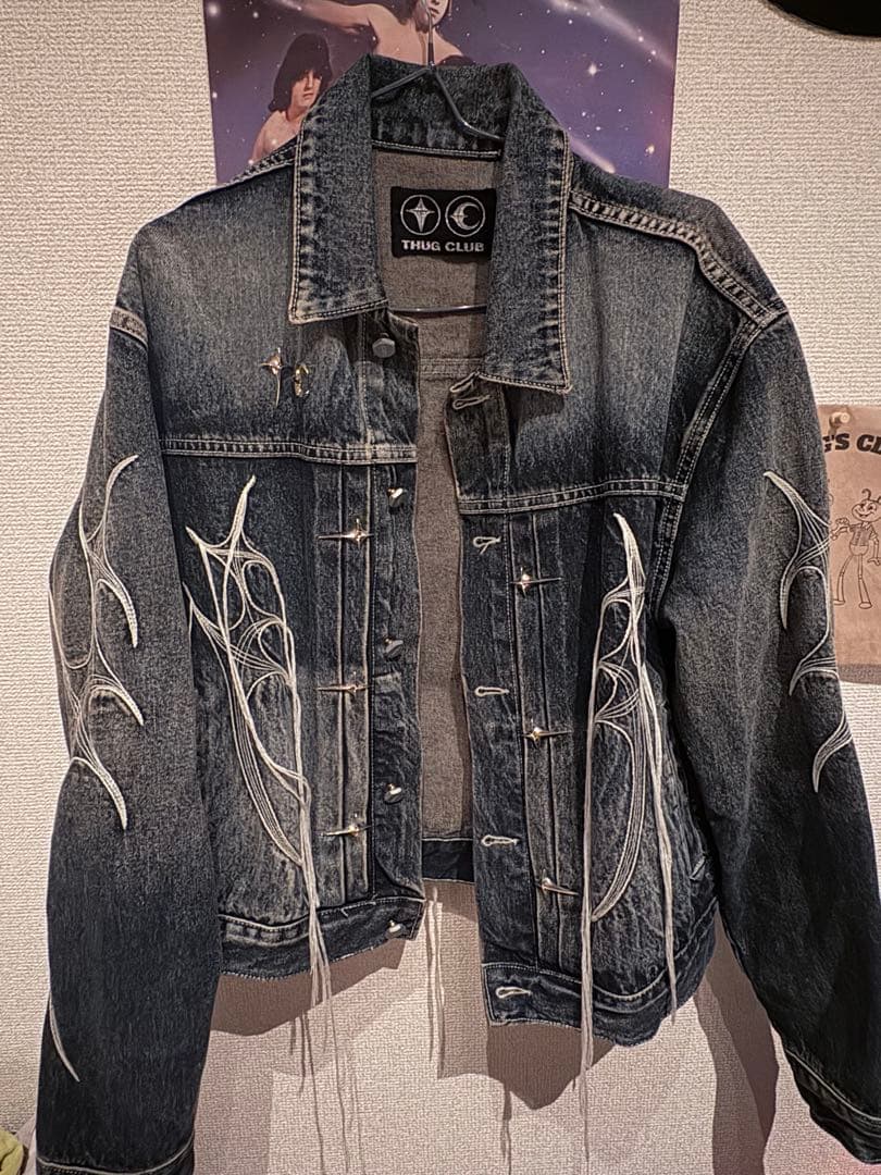 ENHYPENニキ着用thug Clubトライバルツリーデニムジャケット