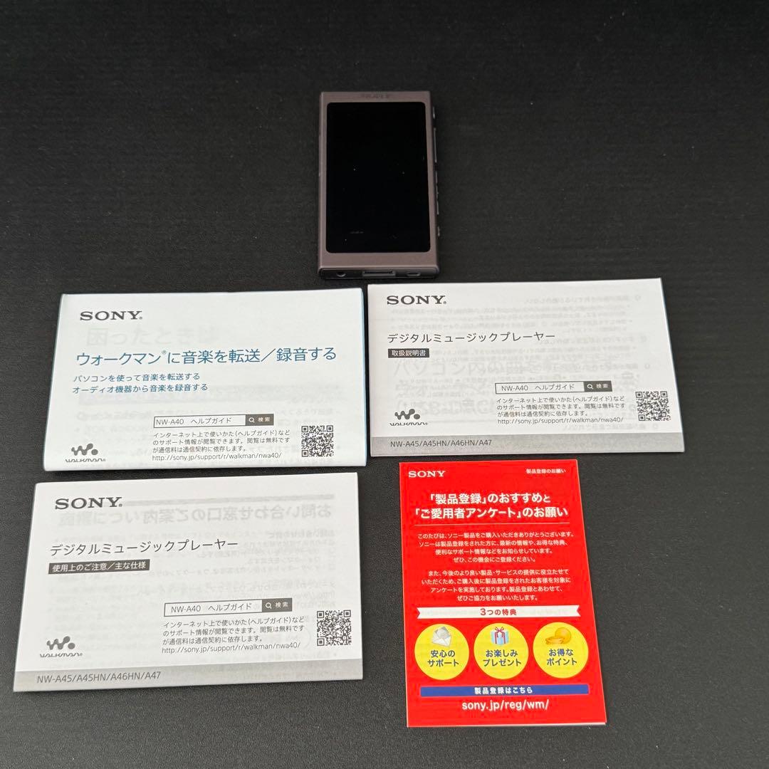 SONY ウォークマン NW-A47 64GB グレイッシュブラック