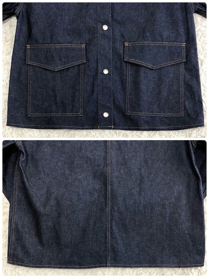 【未使用級】 L'ESSAGE デニム カバーオール インディゴ フリー