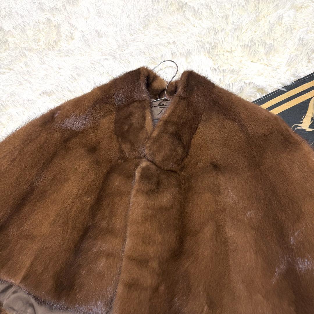  FUR デミバフミンク ファー ケープ ポンチョ ロイヤルファー