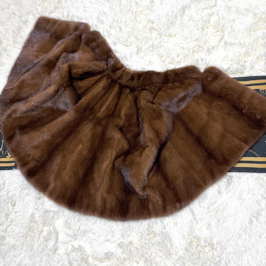  FUR デミバフミンク ファー ケープ ポンチョ ロイヤルファー