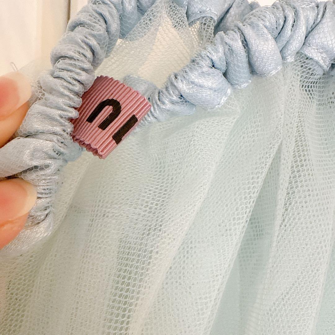 J1U by LABELLE ETUDEチュールボリュームフリルチュニック水色