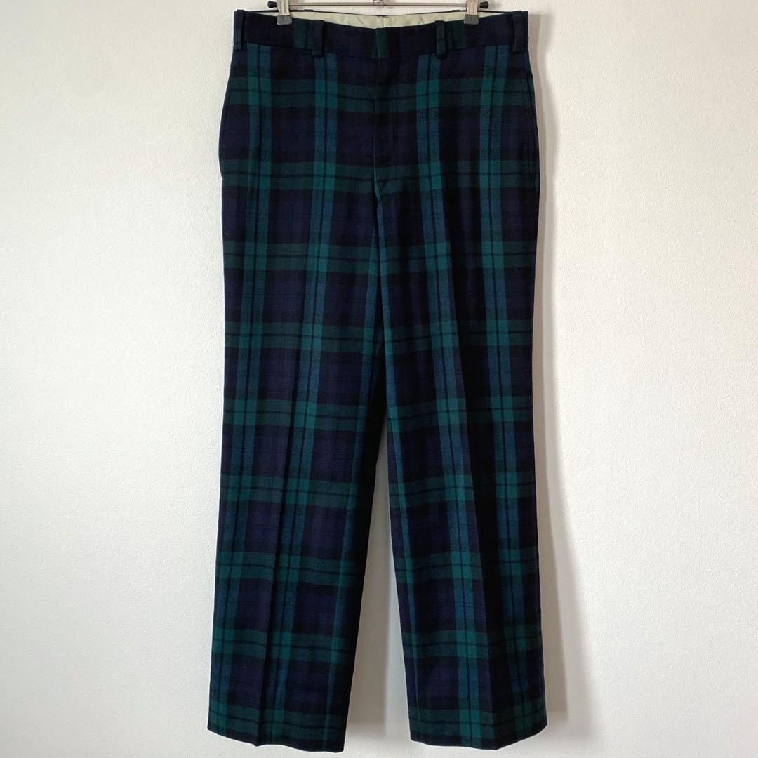 80's 90's J.PRESS タータンチェック スラックス ウール