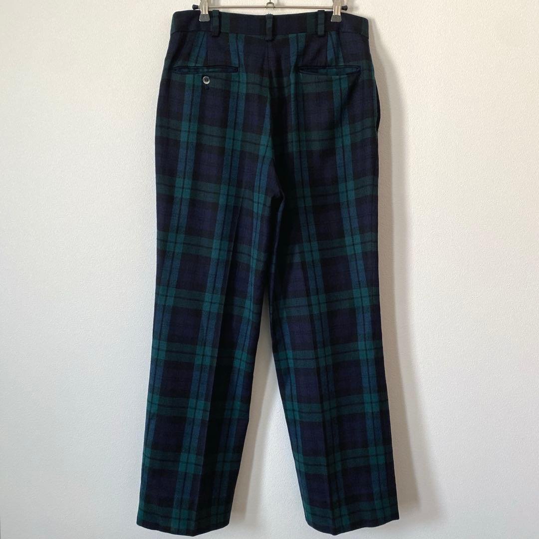 80's 90's J.PRESS タータンチェック スラックス ウール