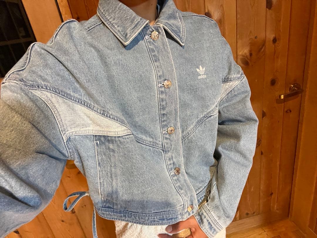 adidasデニムジャケットショート丈　adidasoriginals M