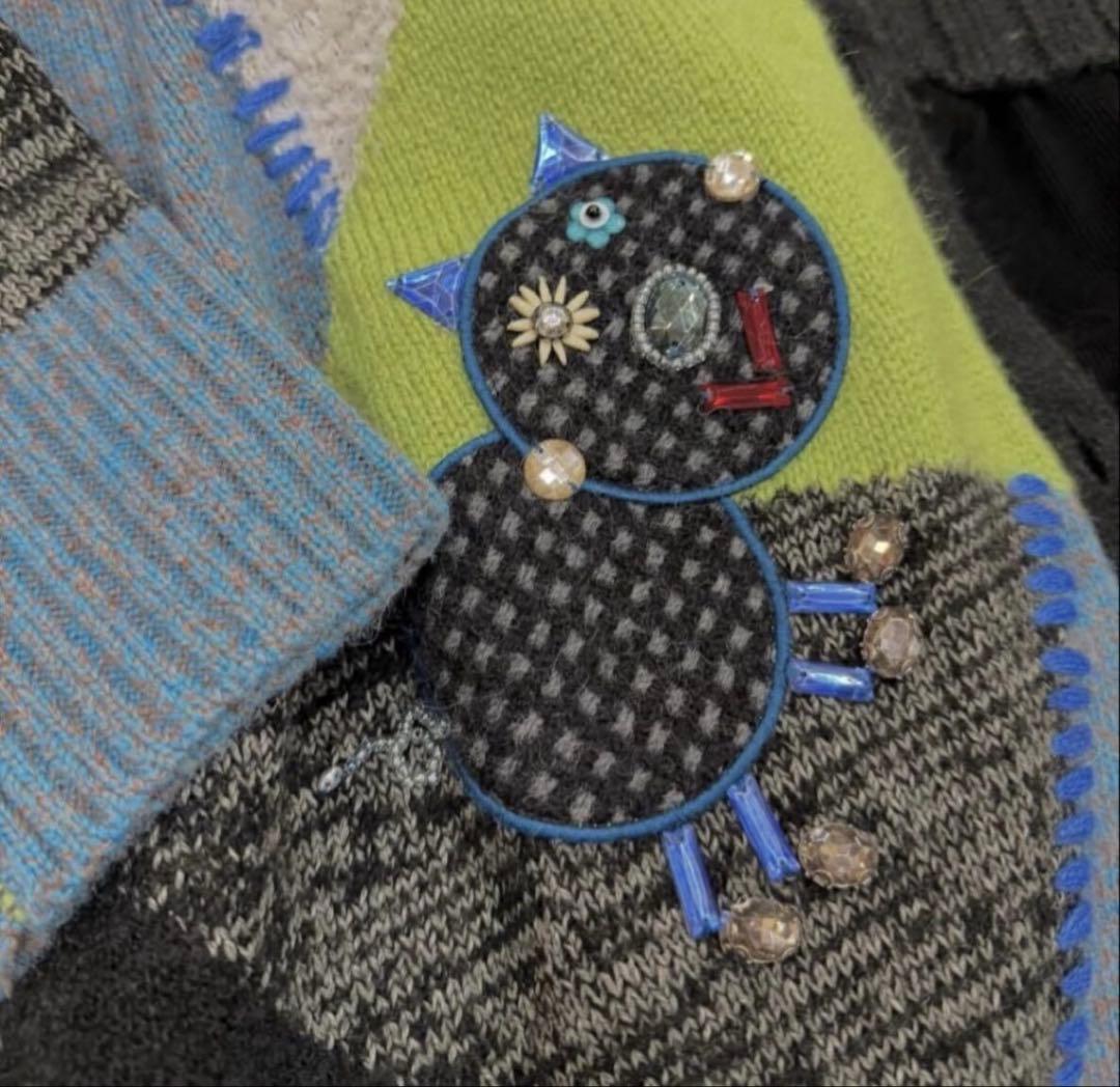 新品アルベロベロブタちゃんロングニットカーディガン&タートルネックウォーマー