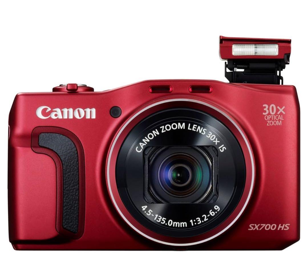 Canon パワーショット SX700HS レッド　美品　バッテリー２個