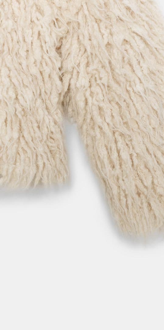 ZARAブラッシュドフリンジニットジャケットМ