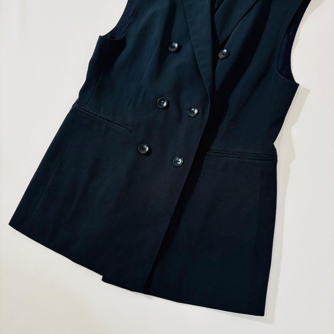 862 トゥモローランド ダブルブレストジレ 23SS ネイビー 36