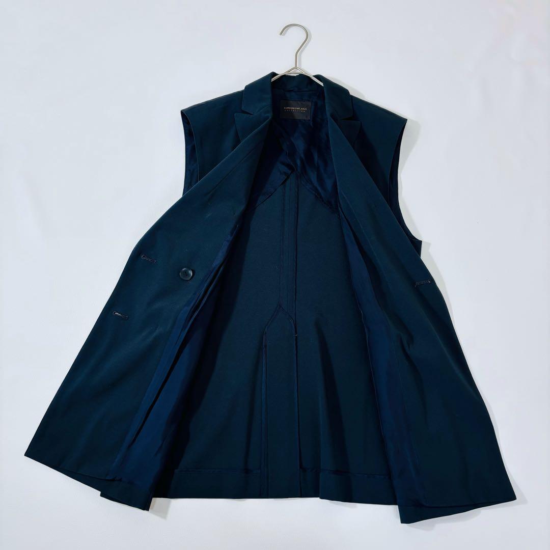 862 トゥモローランド ダブルブレストジレ 23SS ネイビー 36
