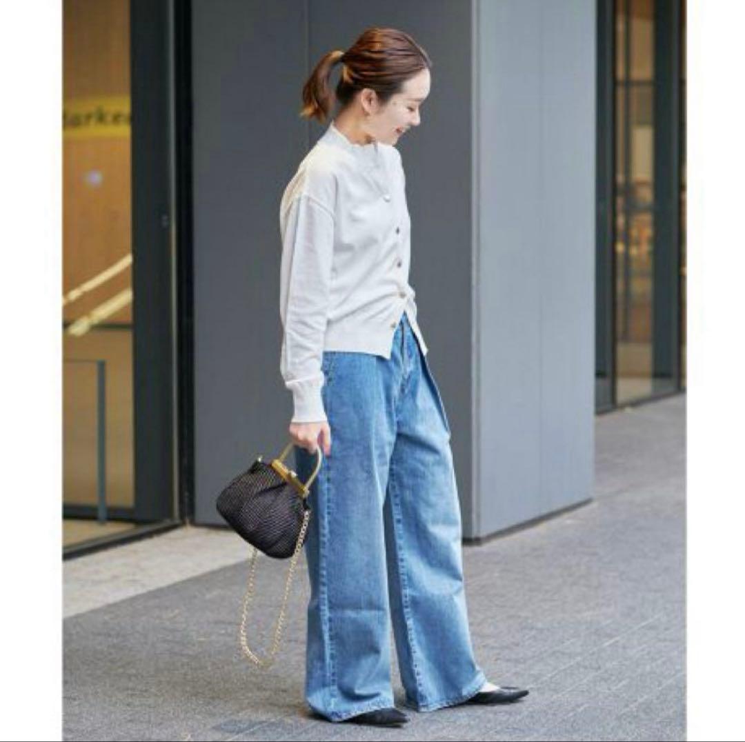 お値引き 新品 イエナ 金ボタンベーシックカーディガン