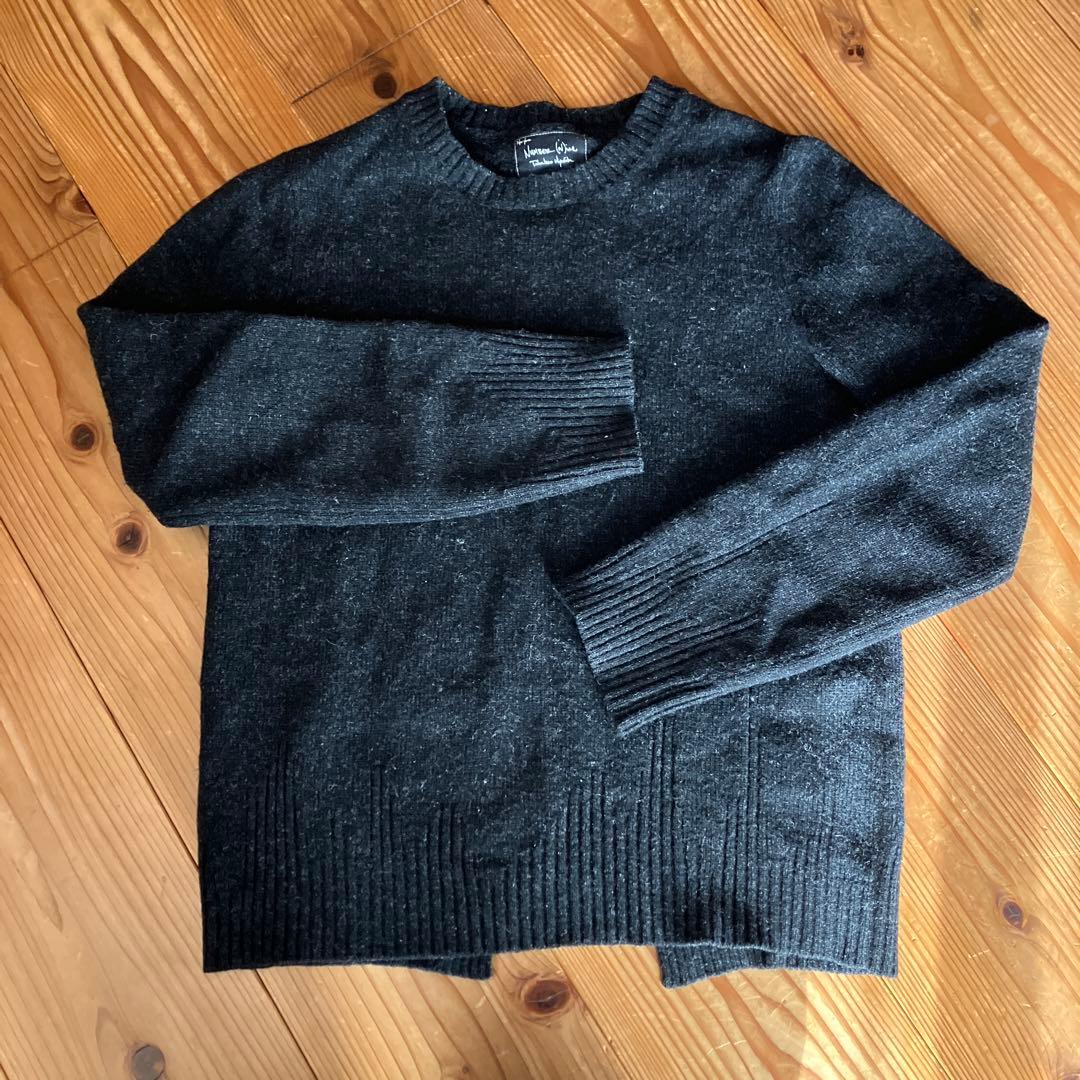 ナンバーナイングレーニット　レースアップ