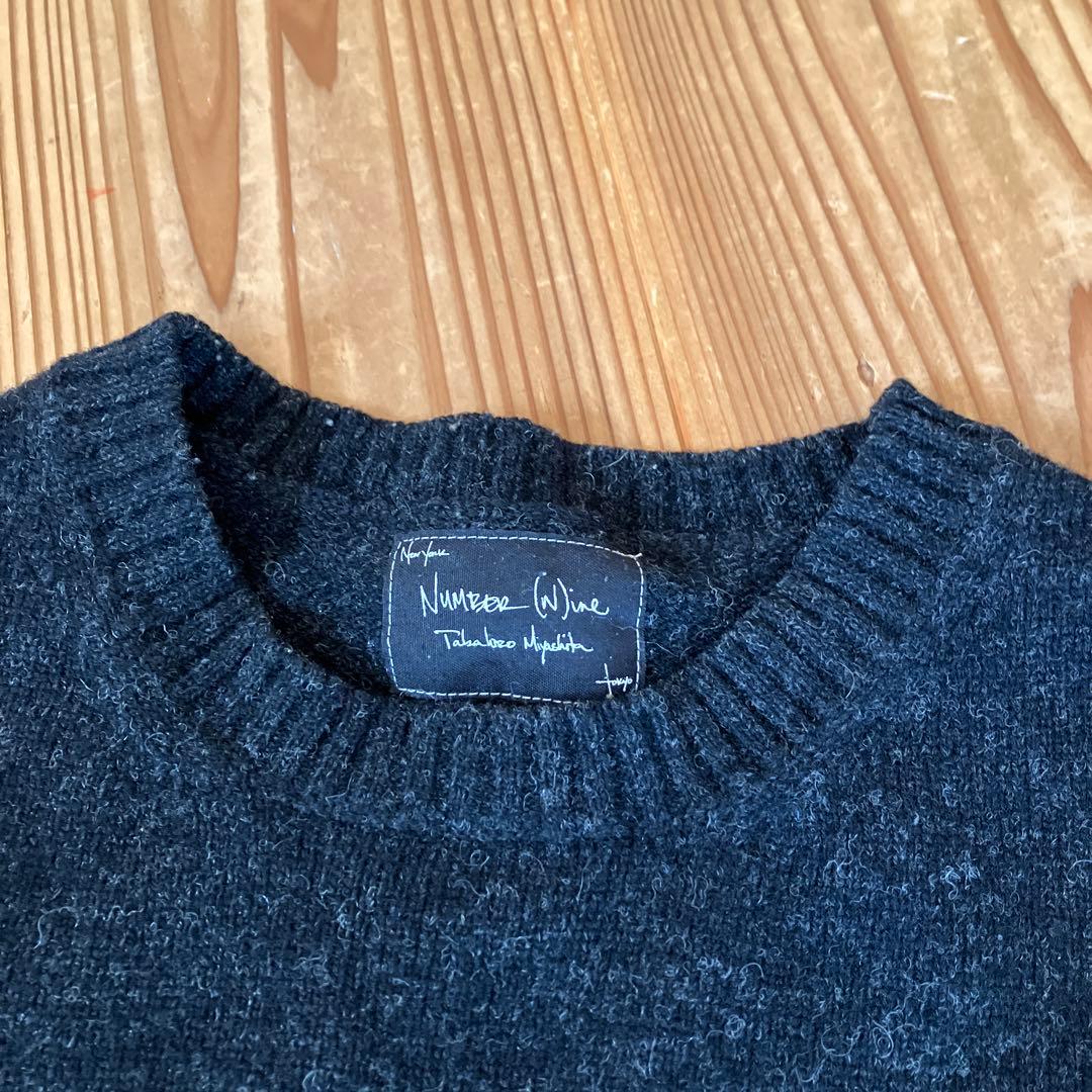 ナンバーナイングレーニット　レースアップ