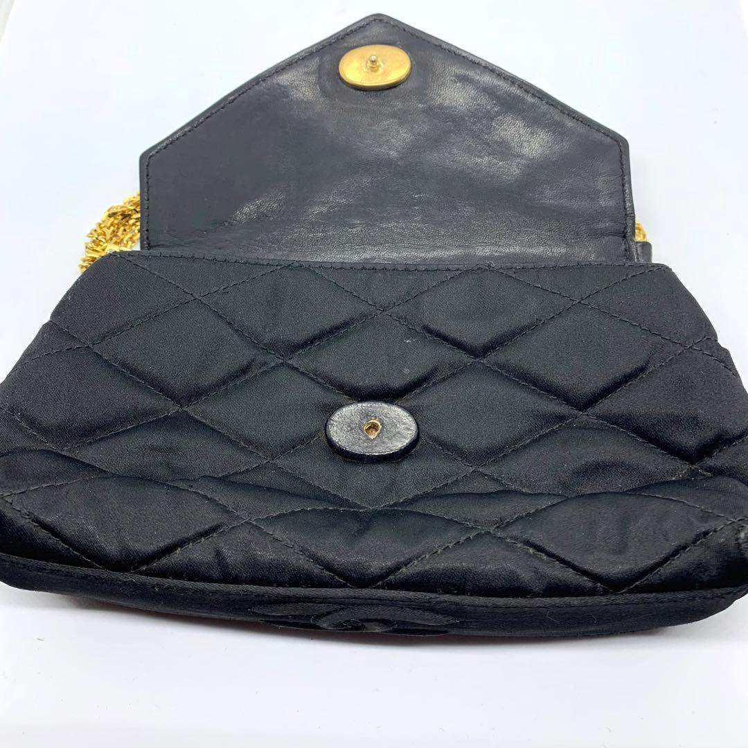 美品　CHANEL　ダイア　パーティーバッグ　ゴールド　チェーンショルダーバッグ