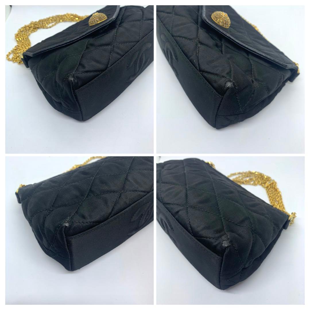 美品　CHANEL　ダイア　パーティーバッグ　ゴールド　チェーンショルダーバッグ