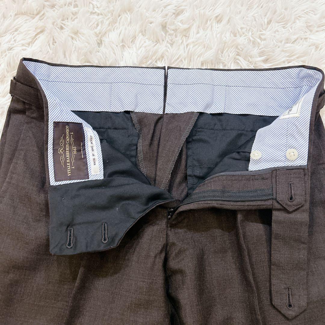 美品 リングジャケット カノニコ スラックス 日本製 サイドアジャスター 高級