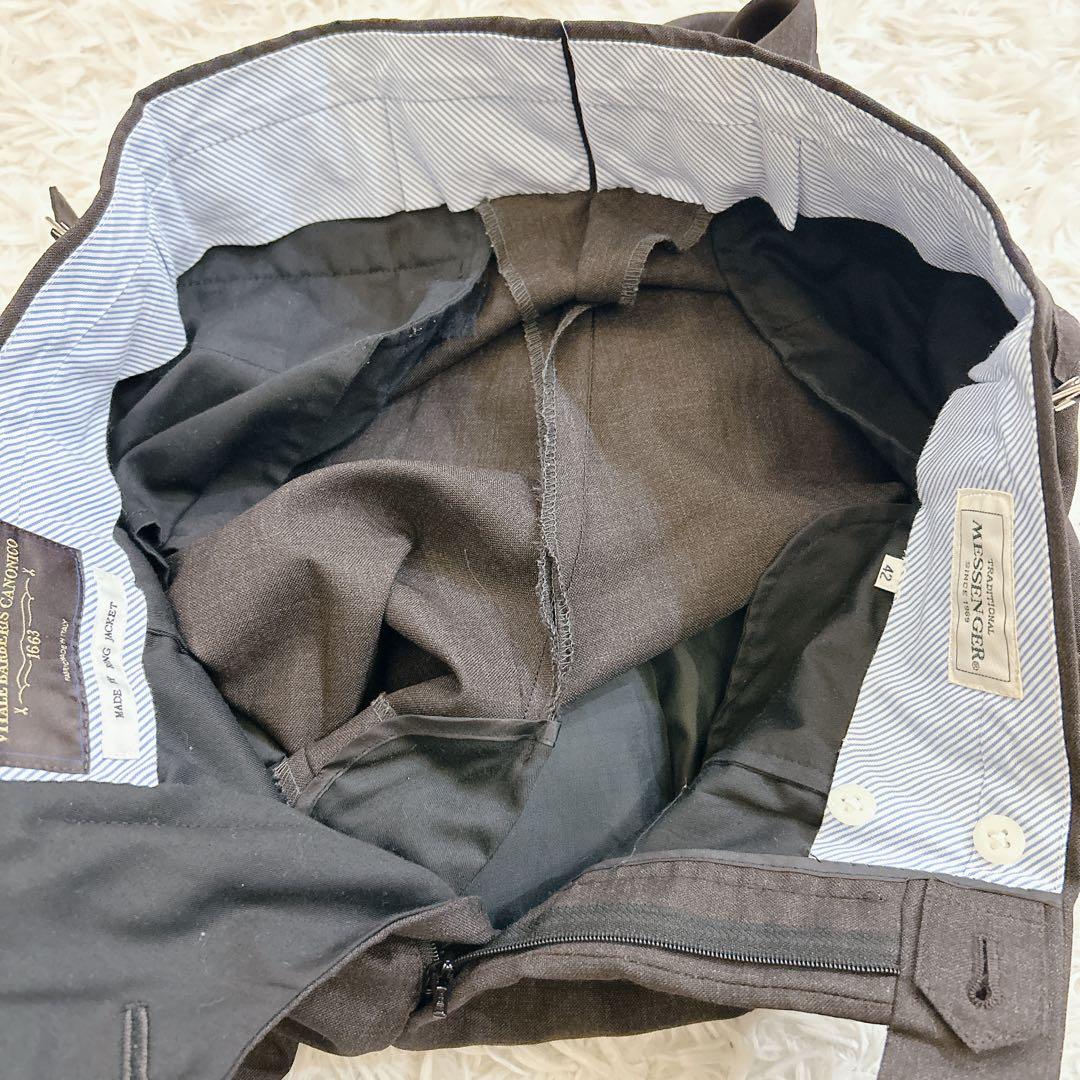 美品 リングジャケット カノニコ スラックス 日本製 サイドアジャスター 高級